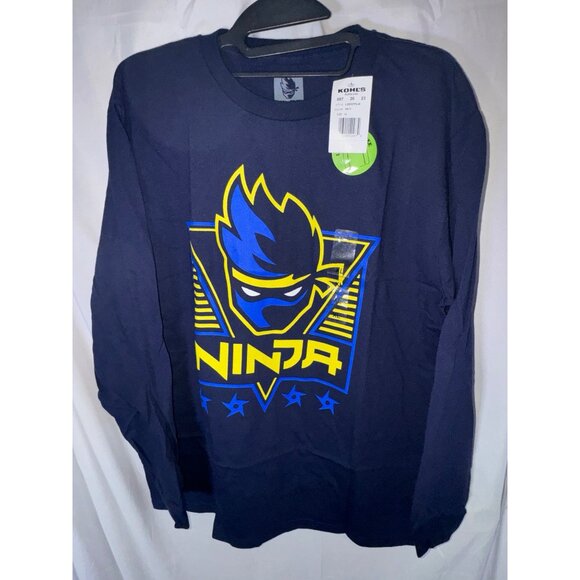 Ninja Boys Navy Blue Long Sleeve Video Game T- Shirt, Size XL, NWT - Picture 2 of 5